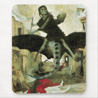 Alfombrilla De Ratón La Peste de Arnold Böcklin, Simbolismo Vintage