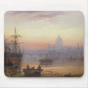 Alfombrilla De Ratón La piscina de Londres en el ocaso, 1876