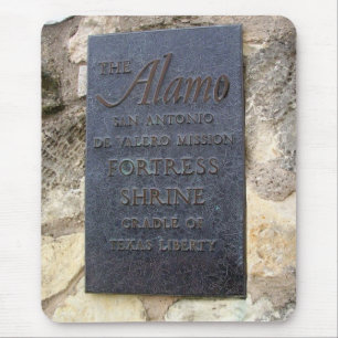 Alfombrilla De Ratón La placa de la Fortaleza-Capilla de Álamo