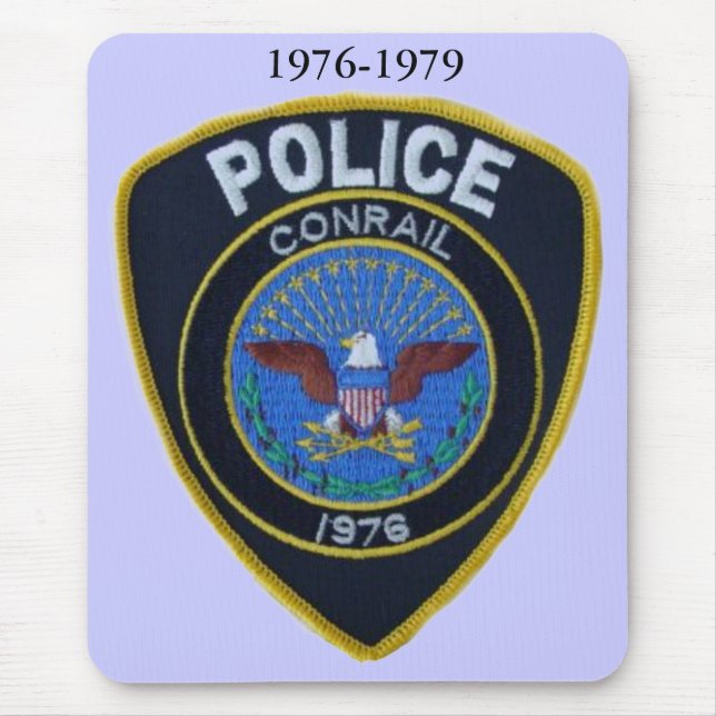Alfombrilla De Ratón La policía del ferrocarril de Conrail remienda (Frente)