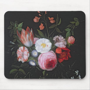 Alfombrilla De Ratón La primavera florece en un florero de cristal,