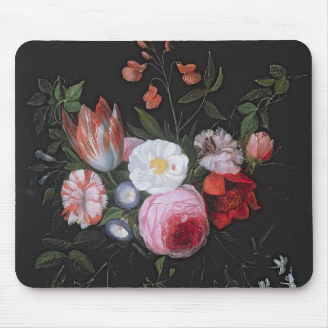 Alfombrilla De Ratón La primavera florece en un florero de cristal, (Frente)