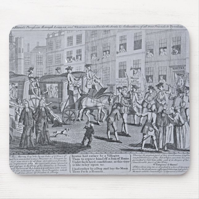 Alfombrilla De Ratón La procesión británica de los patriotas a través (Frente)