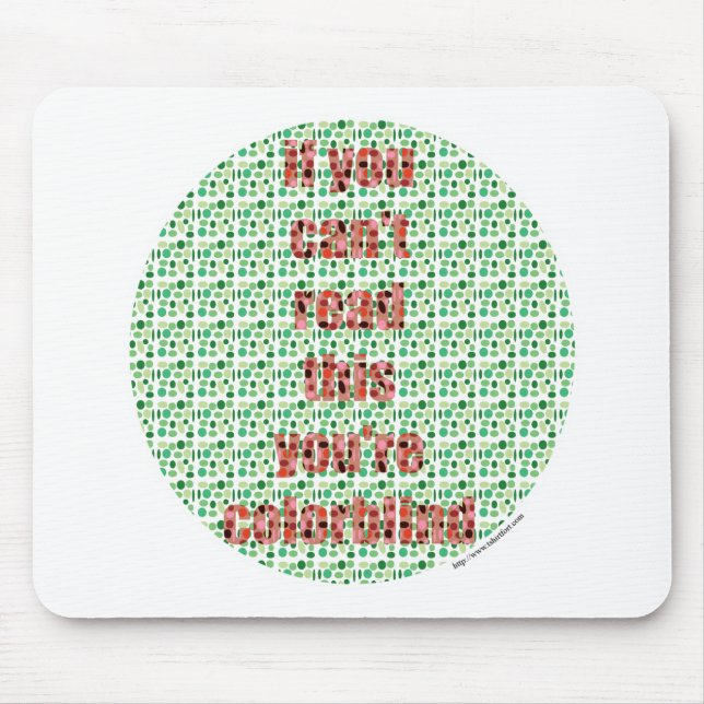 Alfombrilla De Ratón La prueba daltónica (Frente)