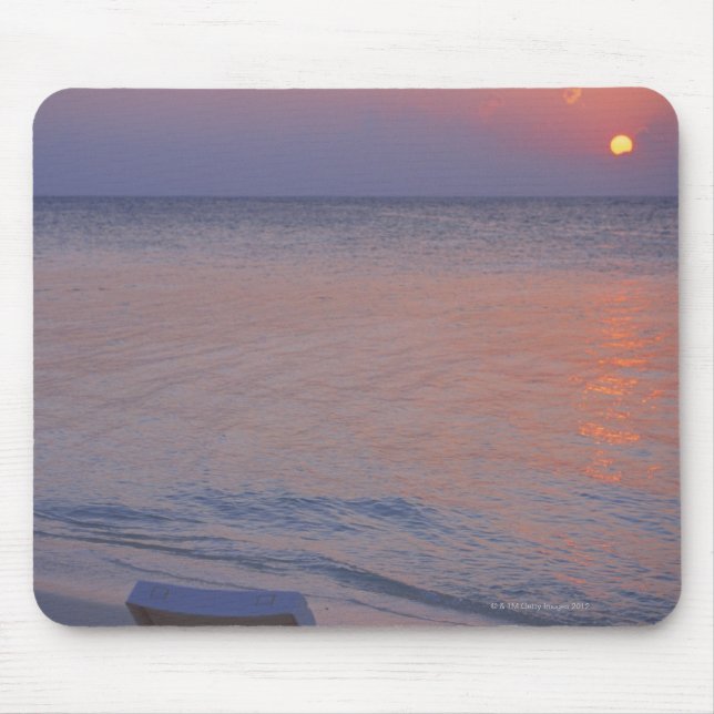 Alfombrilla De Ratón La puesta de sol y el mar (Frente)
