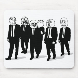 Alfombrilla De Ratón La rabia Meme cómico hace frente a caminar. Yo