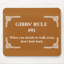 Alfombrilla De Ratón la regla 91 de Gibbs
