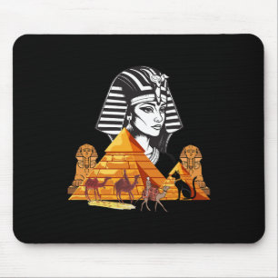 Alfombrilla De Ratón La Reina Egipcia Cleopatra Cabeza Pirámide Antiguo