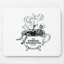 Alfombrilla De Ratón La Resurrección del Espresso Esqueleto Divertido C