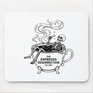 Alfombrilla De Ratón La Resurrección del Espresso Esqueleto Divertido C