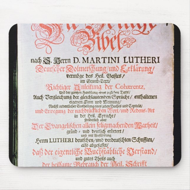Alfombrilla De Ratón La Sagrada Biblia, vol. I., 1681 (Frente)