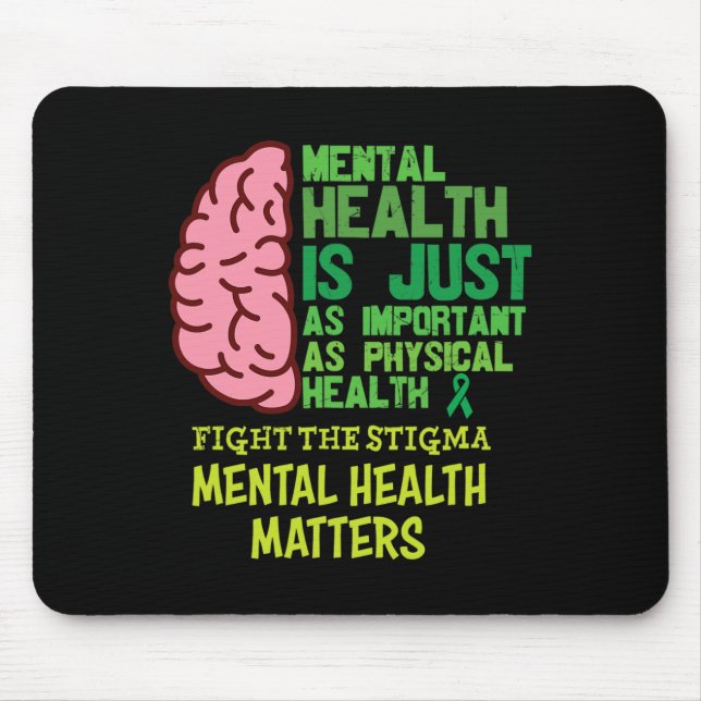 Alfombrilla De Ratón La Salud Es Tan Importante Como La Pro Mental Físi (Frente)