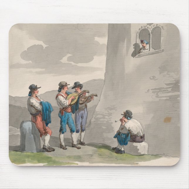 Alfombrilla De Ratón La Serenade (Canciones de Amor) (Escena romántica) (Frente)