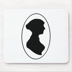 Alfombrilla De Ratón La silueta de Jane Austen