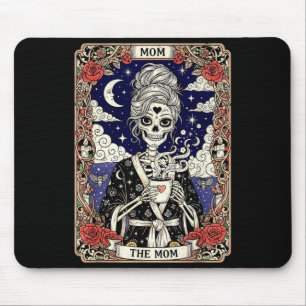 Alfombrilla De Ratón La tarjeta de tarot de la madre esqueleto gótico v