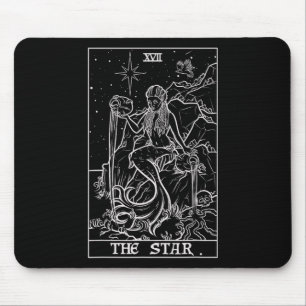 Alfombrilla De Ratón La tarjeta Star Tarot Halloween Sirenita Bruja gót