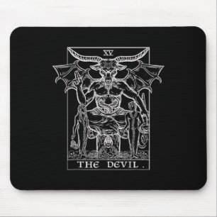 Alfombrilla De Ratón La tarjeta Tarot Diablo homet Gothic Halloween Sat