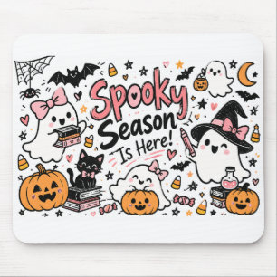 Alfombrilla De Ratón La temporada espeluznante ha llegado Doodle en piz