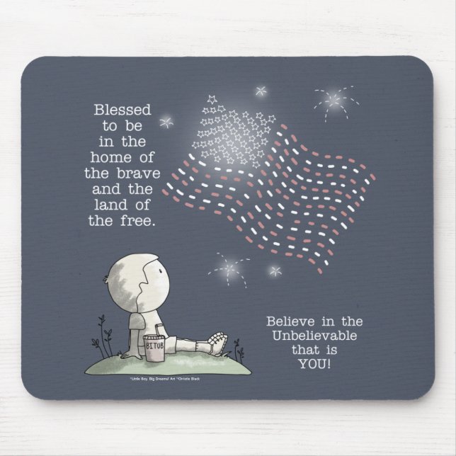 Alfombrilla De Ratón La tierra de los libres (Frente)