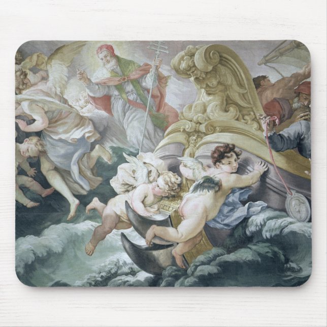 Alfombrilla De Ratón La tormenta calmada milagrosamente en contacto con (Frente)