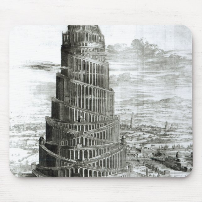 Alfombrilla De Ratón La torre de Babel, 1679 (Frente)