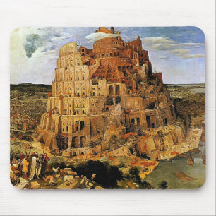 Alfombrilla De Ratón "La torre de Babel" de Pieter Bruegel (alrededor d