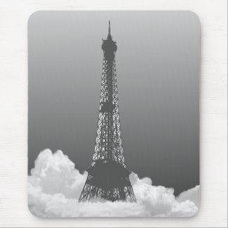 Alfombrilla De Ratón La torre Eiffel de París flota en la nube Mousepad