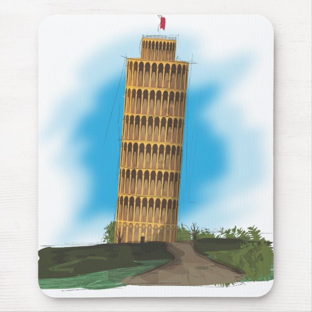 Alfombrilla De Ratón La Torre inclinada de Pisa (Frente)