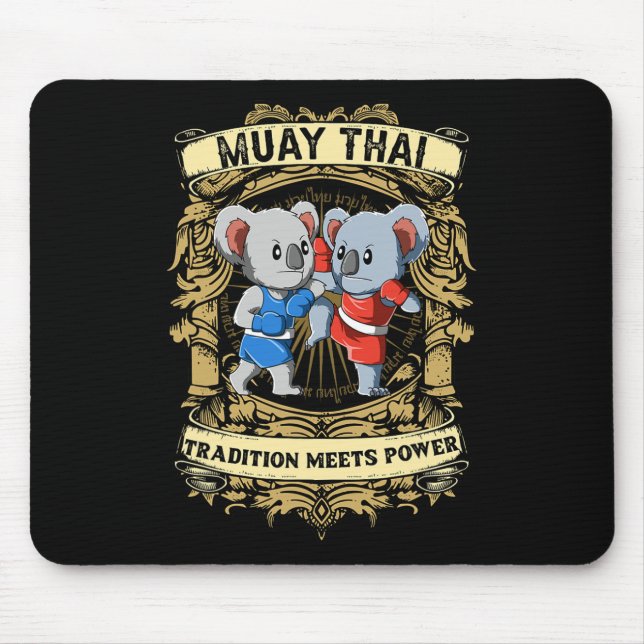 Alfombrilla De Ratón La tradición se une al poder: kickboxing y Muay Th (Frente)