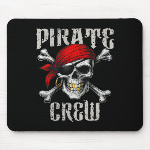 Alfombrilla De Ratón La Tripulación Pirata Jolly Roger Bandera Y Crusan