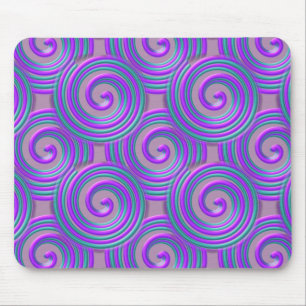Alfombrilla De Ratón La turquesa púrpura tuerce en espiral Mousepad