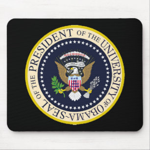 Alfombrilla De Ratón La universidad del sello presidencial de Obama