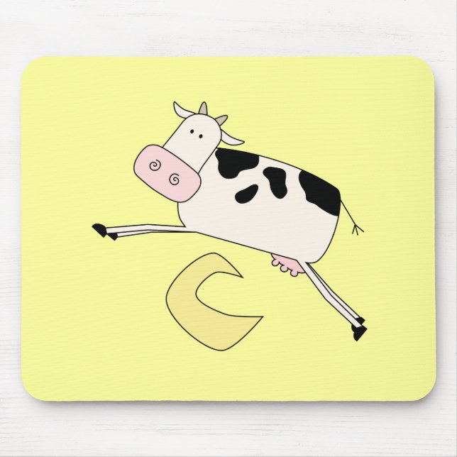 Alfombrilla De Ratón La vaca salta sobre las camisetas y los regalos de (Frente)