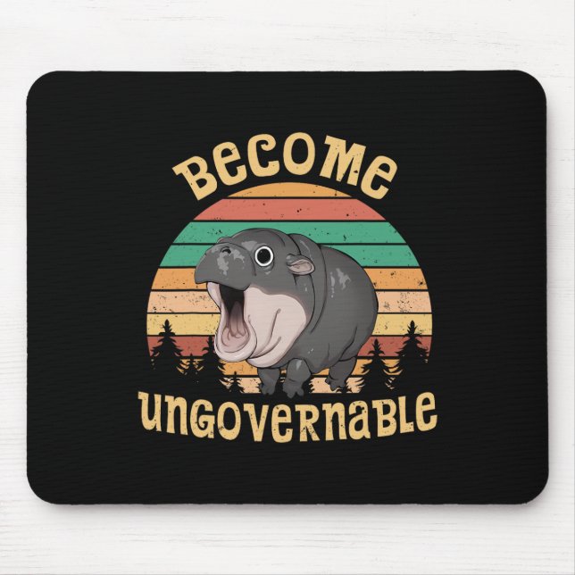 Alfombrilla De Ratón La variedad divertida se vuelve ingobernable Moo D (Frente)