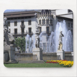 Alfombrilla De Ratón La vida en España la hermosa Plaza Cataluna con