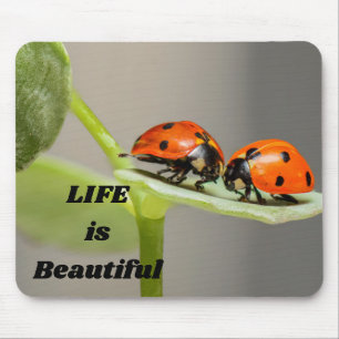 Alfombrilla De Ratón La vida es hermosa - Ladybug