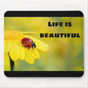 Alfombrilla De Ratón La vida es hermosa - Ladybug