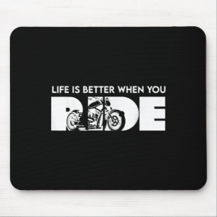 Alfombrilla De Ratón La Vida Es Mejor Cuando Viajas En Biker Funny Ridi