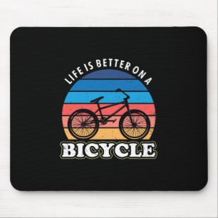 Alfombrilla De Ratón La Vida Es Mejor En Bicicleta