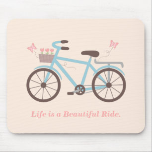 Alfombrilla De Ratón La vida es un hermoso paseo dicho para ciclistas