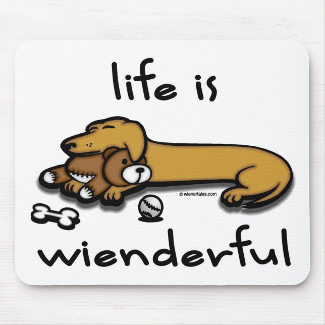 Alfombrilla De Ratón La vida es Wienderful Mousepad (Frente)