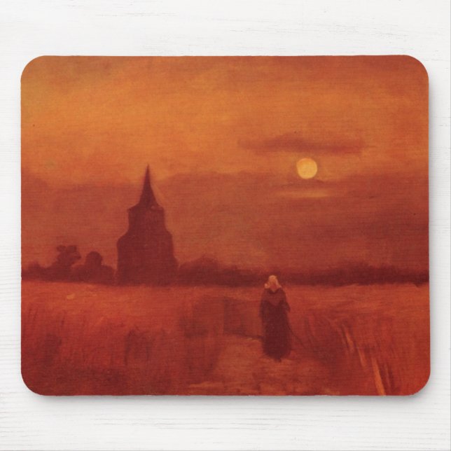 Alfombrilla De Ratón La Vieja Torre En Los Campos (Frente)