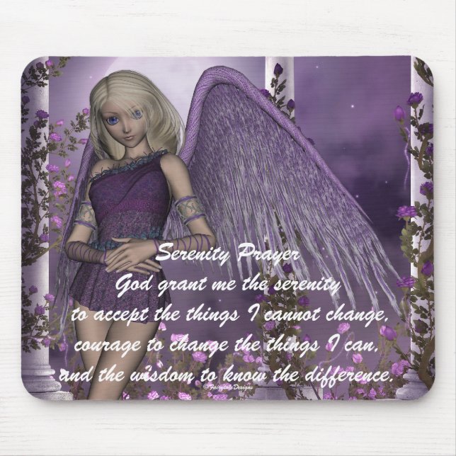 Alfombrilla De Ratón La violeta del ángel encanta Mousepad (Frente)