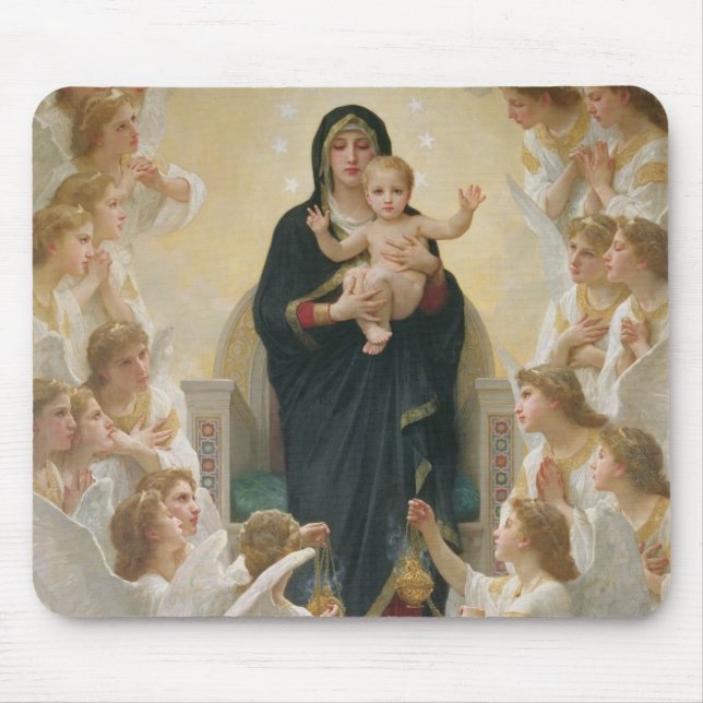 Alfombrilla De Ratón La Virgen con Angels, 1900 (Frente)