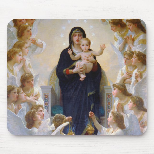 Alfombrilla De Ratón La Virgen de los Ángeles, Bouguereau (Frente)