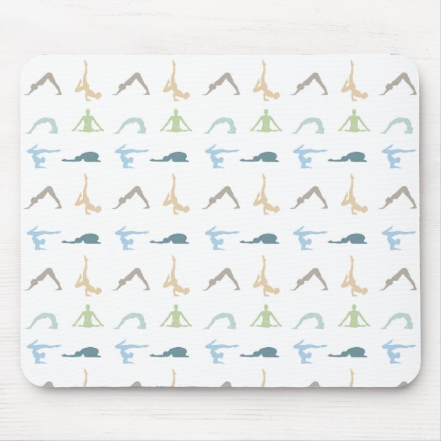 Alfombrilla De Ratón La yoga plantea la meditación del mindfulness de (Frente)