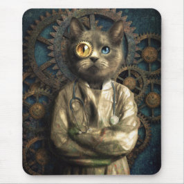 Alfombrilla De Ratón Lab Cat Steampunk