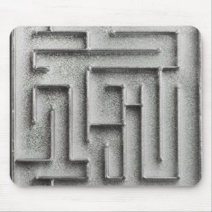 Alfombrilla De Ratón Laberinto de plata