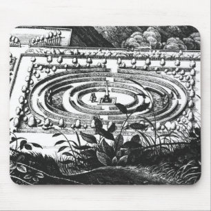 Alfombrilla De Ratón Laberinto en Heidelberg, Hortus Palatinus (engravi