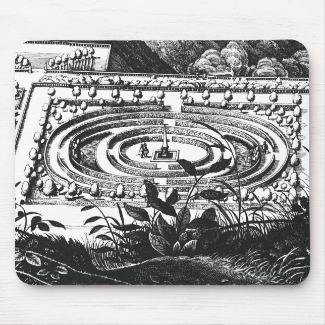 Alfombrilla De Ratón Laberinto en Heidelberg, Hortus Palatinus (engravi (Frente)